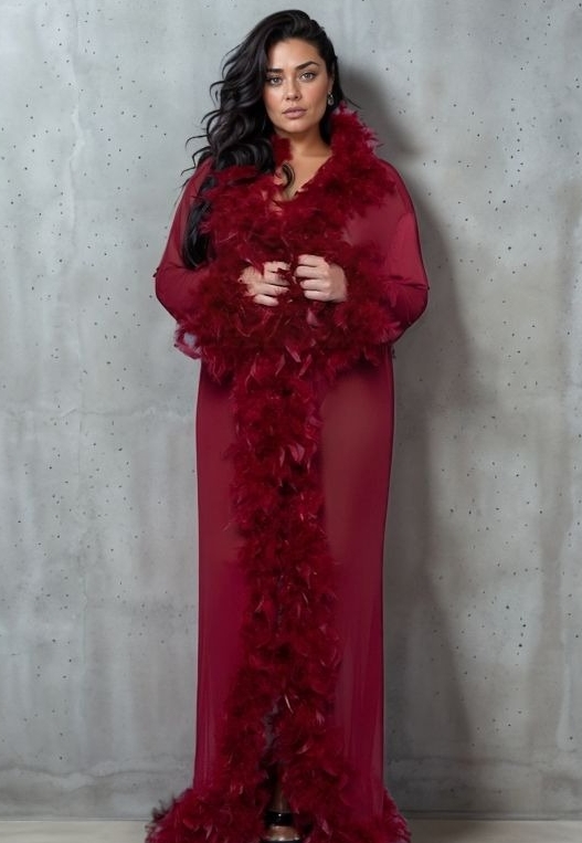 Kimono Marabou Trasparente - Eleganza fetish e piume