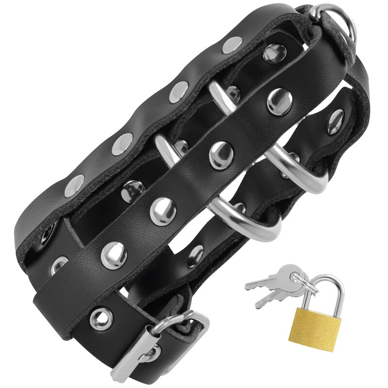 Leather Cage with Padlock