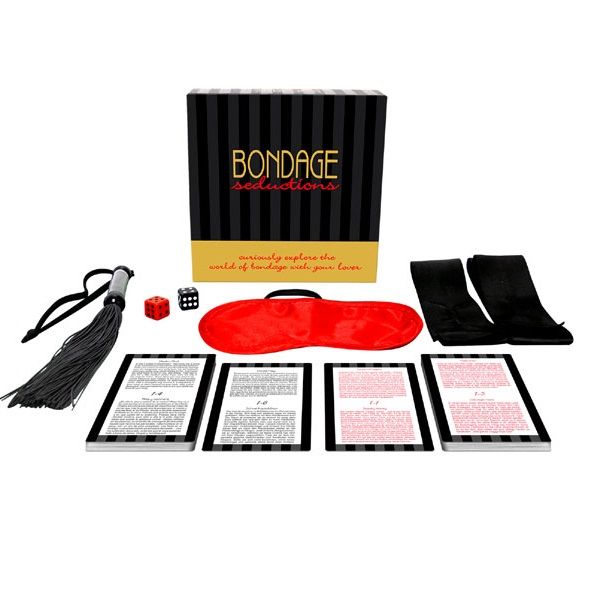 Kit Esplorazione del Bondage: 36 Carte, 2 Dadi, Mascherina, Restraint in Raso