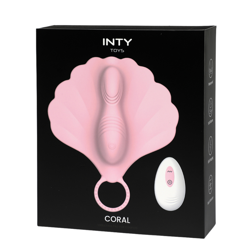 Vibrador de Equitação Coral Rosa - Controlo Remoto