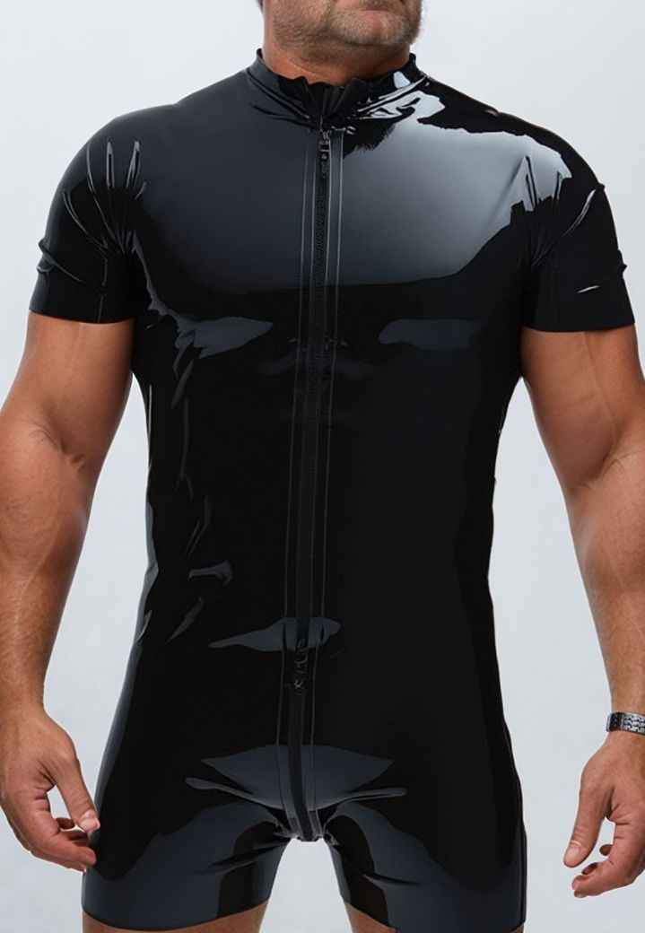 Short latex suit