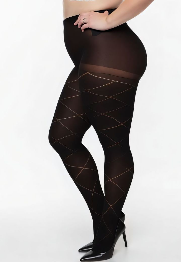 Collants Sculptants Losanges - Élégance Géométrique