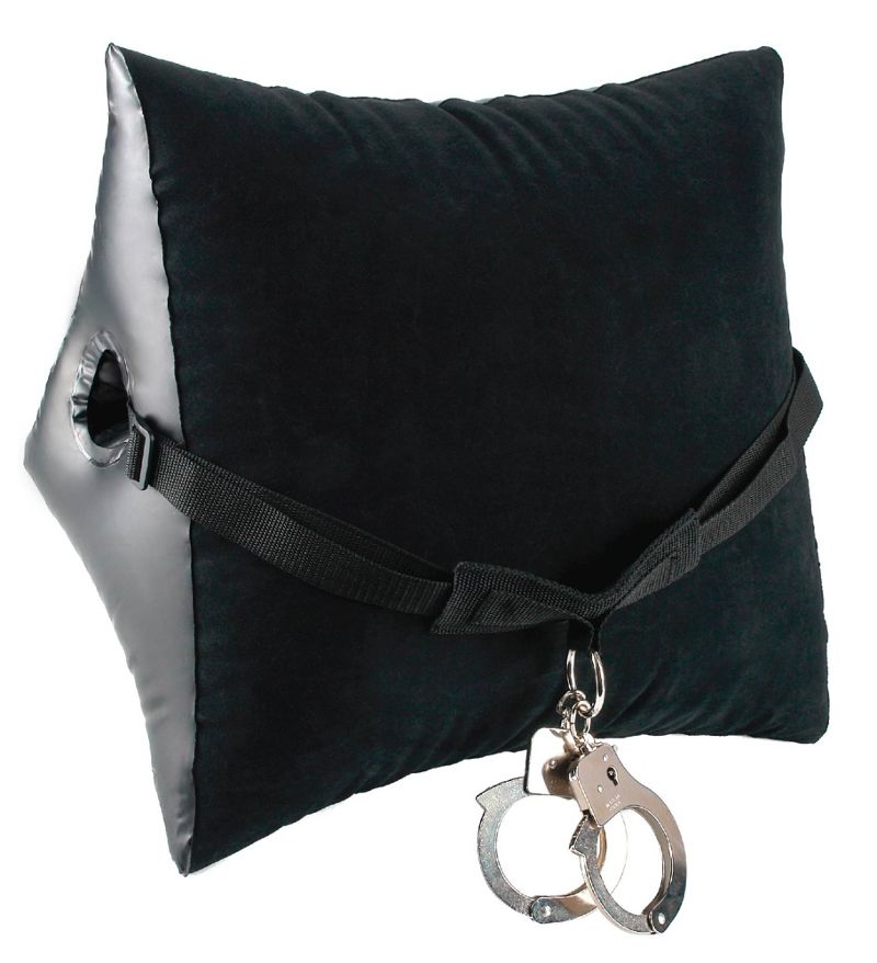 Bondage cushion with handcuffs