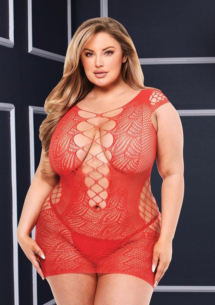 Robe bodystocking rouge