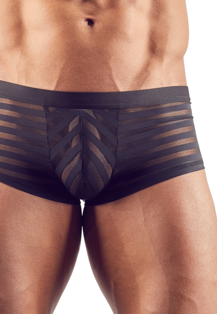 Plus-size boxer briefs: semi-transparent stripes and flattering fit